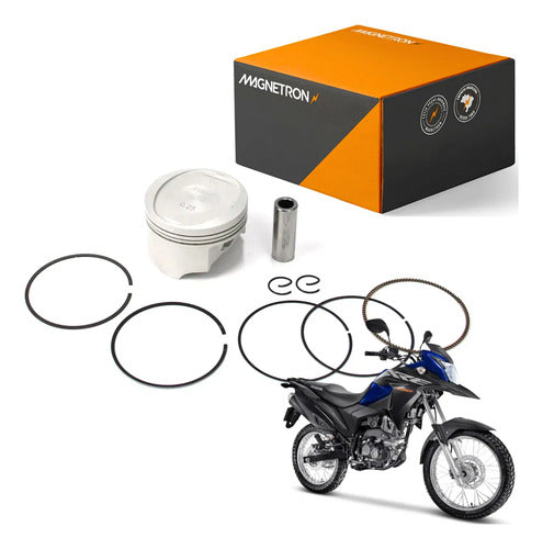 Kit Pistão com Anéis Magnetron Honda Xre 190 2016 a 2023 0,25 mm