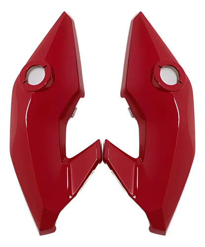 Par de Carenagens Laterais do Farol Paramotos Honda Cg 160 Fan Start 2016 a 2019 Vermelho Maceió