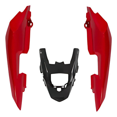 Rabeta Lateral Completa Paramotos Yamaha Factor 150 2018 Vermelho