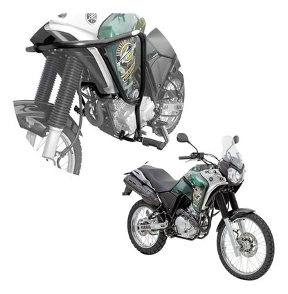 Protetor de Motor com Pedaleira Scam Yamaha Ténéré 250 2011 a 2018 Preto Fosco