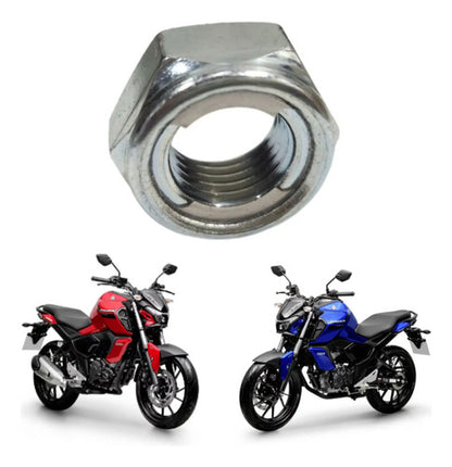 Porca Autotravante do Eixo da Roda Dianteira Yamaha Fazer Fz15 150 Fz25 250 M14