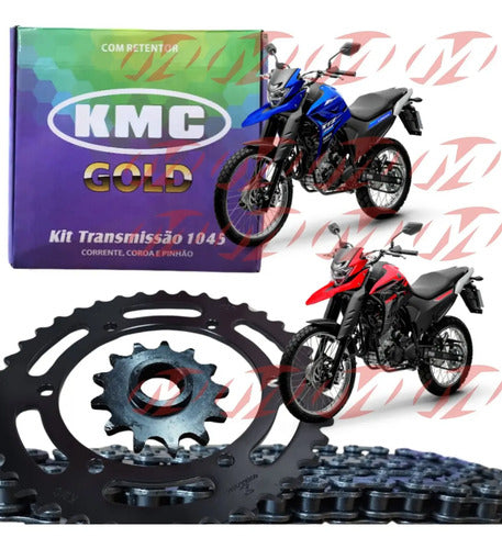 Kit Relação KMC com Retentor Yamaha Lander 250 2009 a 2024 Ténéré 250 2011 a 2019 520UO 106L 40/13T