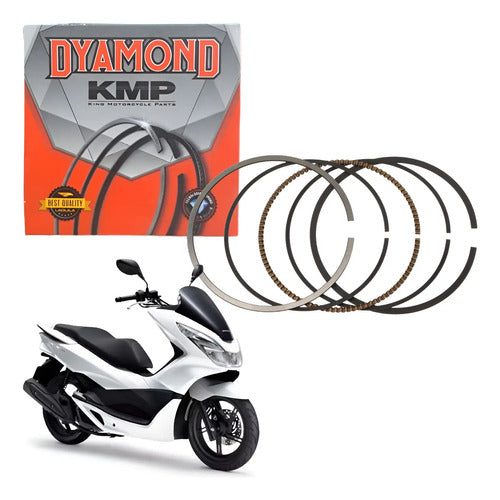 Jogo de Anéis do Pistão KMP Dyamond Honda Pcx 150 2014 a 2015 1,00