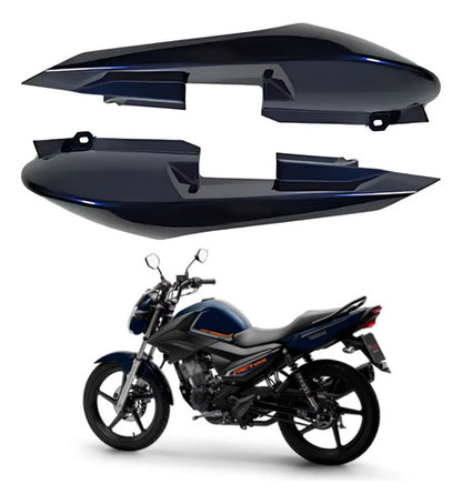 Par de Rabetas Laterais Paramotos Yamaha Factor 150 2016 a 2024 Azul Metálico