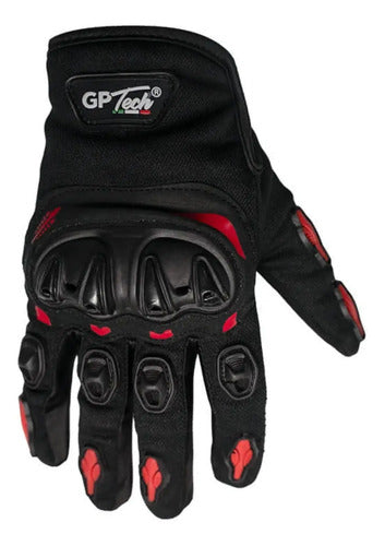 Luva GP Tech Highway Preto Vermelho Tamanho GG