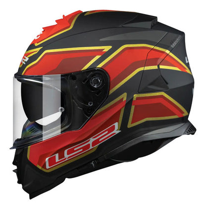 Capacete LS2 FF800 Storm Foggy com Óculos Solar Interno Preto Vermelho Fosco