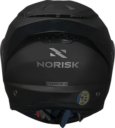 Capacete Escamoteável Norisk Force II Solid com Óculos Solar Interno Preto Fosco