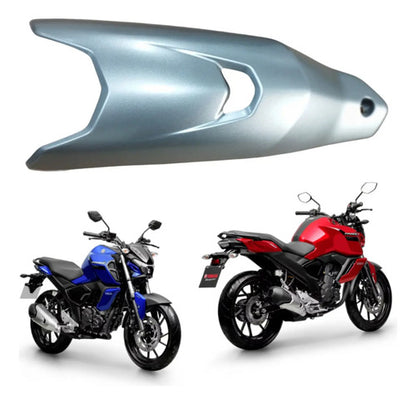 Protetor do Escapamento Yamaha Fazer Fz15 150 2023 a 2025 Prata