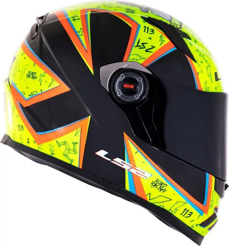 Capacete LS2 FF358 Rafael Paschoalin Amarelo Brilhante Tamanho 62/XL