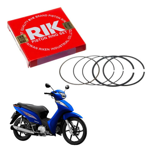 Jogo de Anéis do Pistão RIK Honda Biz Cg Bros 125 Fan 4,00