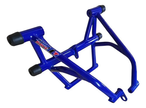 Protetor de Motor Stunt Race Street Cage Yamaha Crosser 150 2014 a 2024 Azul Metálico