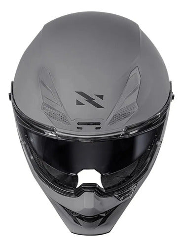 Capacete Norisk Rock Solid com 2 Viseiras e Óculos Solar Interno Cinza Fosco