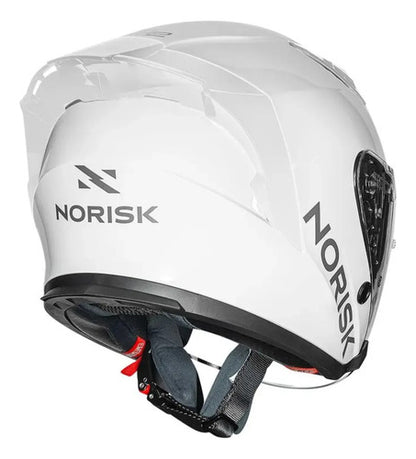 Capacete Aberto Norisk Downtown II Solid com Óculos Solar Interno Branco Brilhante Tamanho 60/L