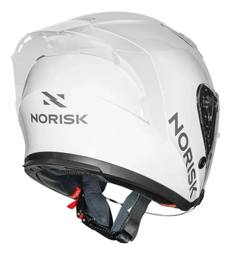 Capacete Aberto Norisk Downtown II Solid com Óculos Solar Interno Branco Brilhante Tamanho 56/S
