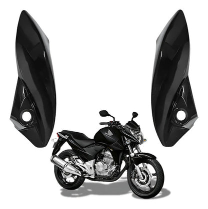 Par de Carenagens Laterais do Farol Paramotos Honda Cb 300r 2009 em diante Preto Brilhante