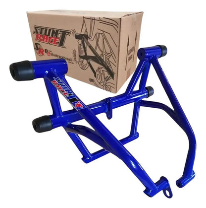 Protetor de Motor Stunt Race Street Cage Yamaha Crosser 150 2014 a 2024 Azul Metálico