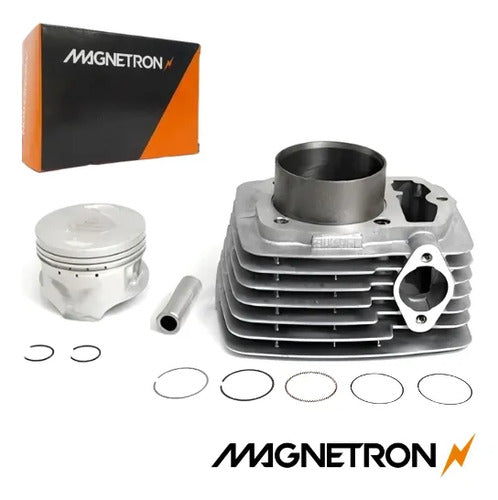 Kit Cilindro Pistão e Anéis Magnetron Honda Nx 200 Cbx 200 Strada Xr 200r