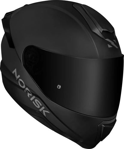 Capacete Norisk Razor Solid com 2 Viseiras e Spoiler Preto Fosco