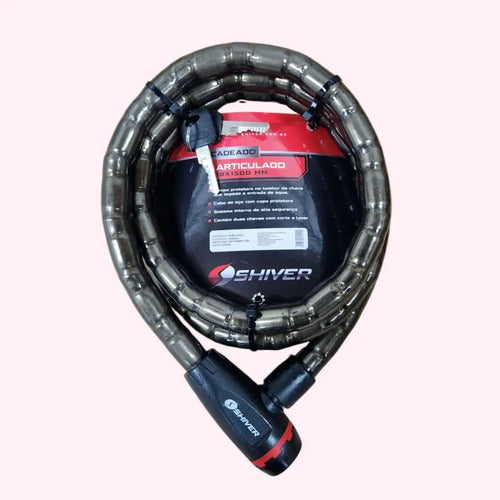 Trava Anti-furto Cadeado Articulado 18x1500mm Shiver