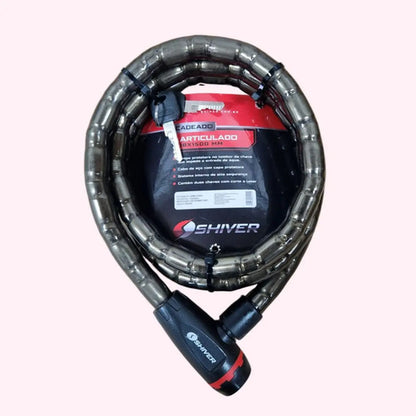 Trava Anti-furto Cadeado Articulado 18x1500mm Shiver