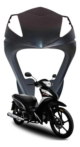 Carenagem Frontal Iron Shineray Jet 50 2010 a 2020 Preto Fosco