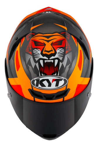 Capacete KYT TT-Course Antonelli 2022 Laranja Preto Fosco