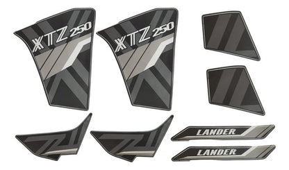 Kit Adesivos JS Yamaha Lander 250 2021 a 2022 Preto