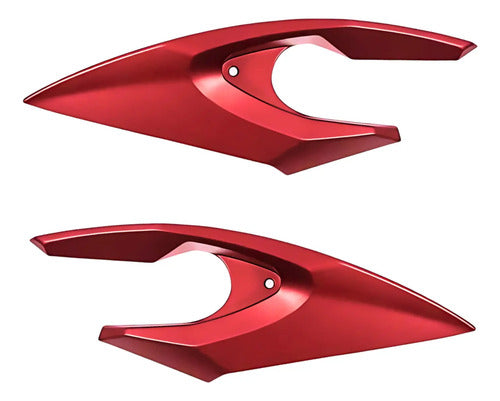 Bananinha Par de Carenagens Laterais do Farol Paramotos Yamaha Fazer 150 2024 Vermelho Metálico