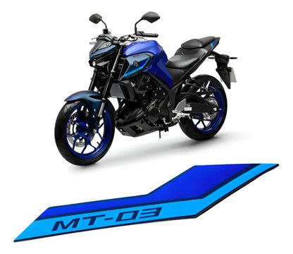 Adesivo da Aba do Tanque Esquerda Yamaha Mt-03 2023 em diante Azul