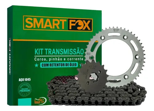 Kit Relação Smartfox com Retentor Honda Bros 150 2003 em diante 428OH 130L 50/17T