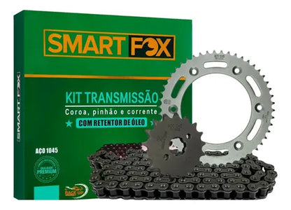 Kit Relação Smartfox com Retentor Honda Bros 150 2003 em diante 428OH 130L 50/17T