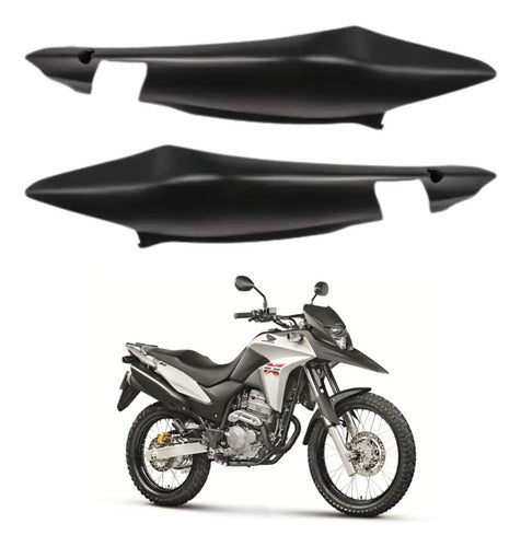 Par de Rabetas Laterais Paramotos Honda Xre 300 2013 a 2015 Cinza Fosco