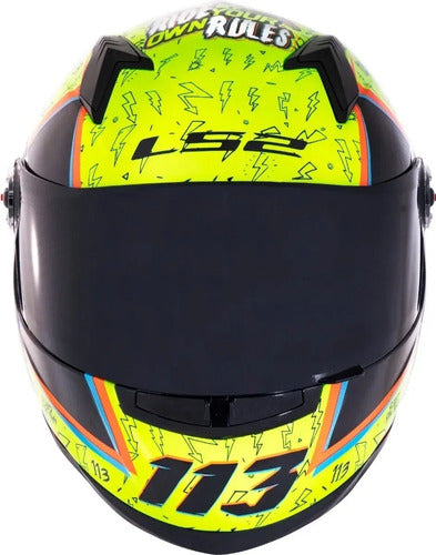 Capacete LS2 FF358 Rafael Paschoalin Amarelo Brilhante Tamanho 62/XL