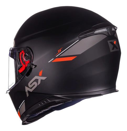 Capacete ASX Eagle SV Solid com Óculos Solar Interno Preto Fosco