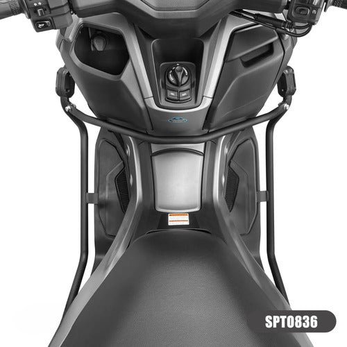 Protetor de Motor Frontal Scam Yamaha Nmax 160 2025 em diante Preto Fosco