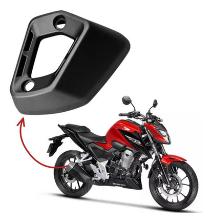 Ponteira do Protetor do Escapamento Paramotos Honda Cb 300f Twister 2023 a 2025 Preto Fosco
