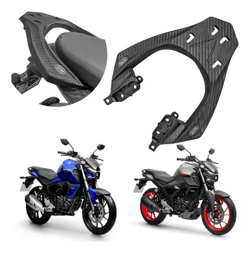 Suporte de Baú Bagageiro Scam Fiberforce Yamaha Fazer Fz15 150 2023 em diante