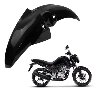 Paralama Dianteiro sem Suporte Paramotos Honda Cg 160 Titan 2022 a 2024 Preto Brilhante