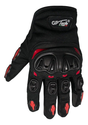 Luva GP Tech Highway Preto Vermelho Tamanho GG