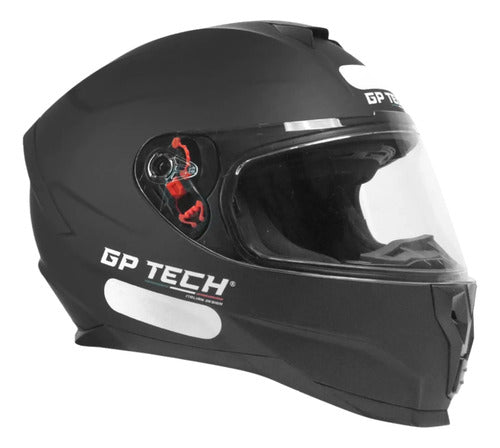 Capacete GP Tech Ultra SV Solid com Óculos Solar Interno Preto Fosco