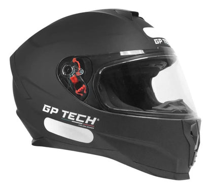 Capacete GP Tech Ultra SV Solid com Óculos Solar Interno Preto Fosco