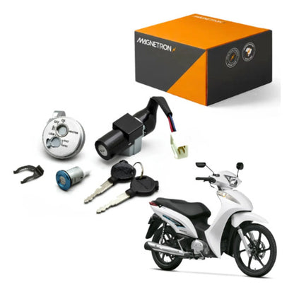 Conjunto de Travas com Chave de Ignição Magnetron Honda Biz 125 2009 a 2015