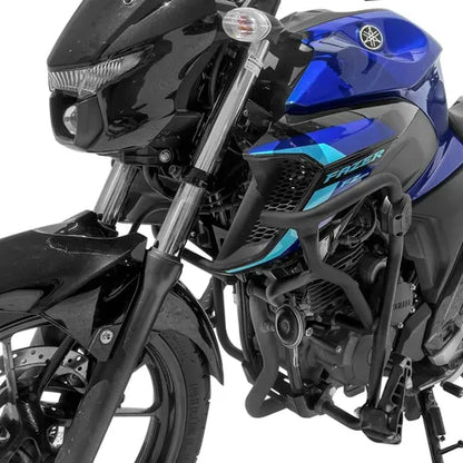 Protetor de Motor com Pedaleira Scam Yamaha Fazer Fz25 250 2018 em diante Preto Fosco