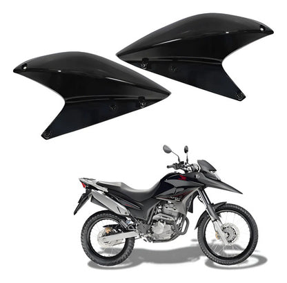Par de Abas do Tanque Superiores Paramotos Honda Xre 300 2010 a 2012 Preto Brilhante