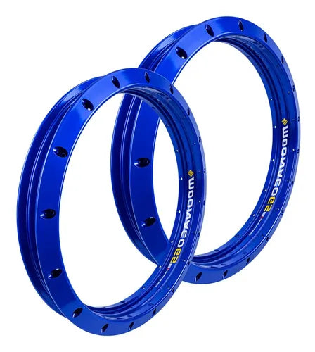 Par de Aros de Roda GS Monaco Yamaha Lander 250 2018 a 2026 1.85x21 e 2.15x18 Azul