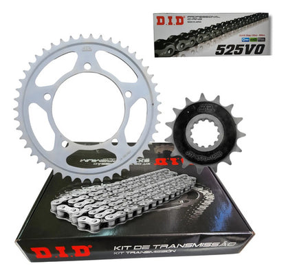Kit Relação DID Extra Premium com Retentor Honda Cb 600f Hornet 2008 a 2014 525VO 118L 43/16T