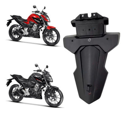 Paralama Traseiro Suporte de Placa Paramotos Honda Cb 300f Twister 2023 a 2025 Preto