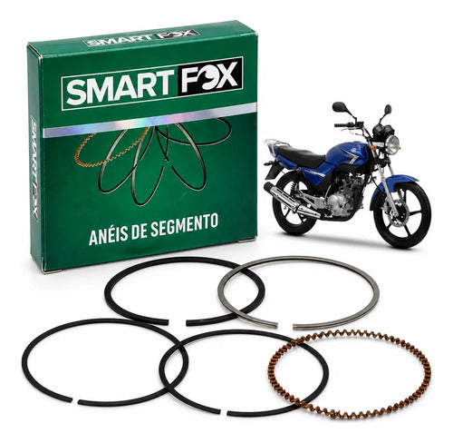 Jogo de Anéis do Pistão Smartfox Yamaha Factor 125 2000 a 2016 Xtz 125 2003 em diante STD