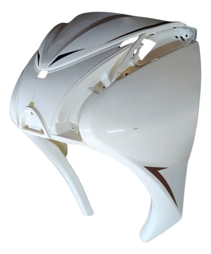 Carenagem Frontal Bico Smartfox Shineray Jet 50 125 2023 a 2025 Branco Perolizado