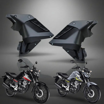 Par de Acabamentos Internos da Aba do Tanque Paramotos Honda Cg 160 Titan Fan 2025 em diante Preto